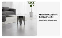 Transparent Pedestal Table Table Minimalist Design Transparent Geometric
