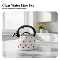 2.5L Whistling Kettle Multi-Cooktop Compatible Boiling Tea Kettle Loud Whistle Kitchenware for Office