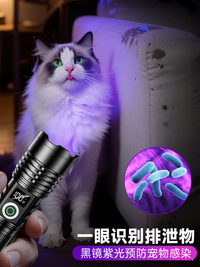 奥克斯伍德氏猫藓灯365nm紫光灯猫尿紫外线手电筒检查宠物专用uv