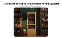 Multifunctional Solid Wood Bookshelf Large Capacity Floor Standing Bookcase Stable and Sturdy Freestanding Bookshelf Heavy Duty for Children, Book Lovers, Homeowners, Living Room, Bedroom