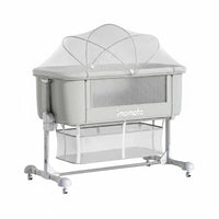 Adjustable Height Crib Wheels Bedside Sleeper Easy to Clean for Infants