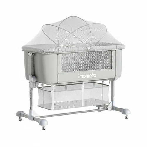 Adjustable Height Crib Wheels Bedside Sleeper Easy to Clean for Infants