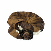 Parisian Chic Octagonal Beret Lightweight Distressed Flower Hat Elegant Rose Beret Foldable for Streetwear, Daily Wear