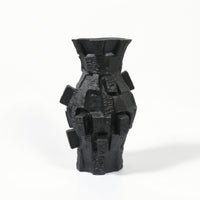 Geometric Vase Textured Resin Vase Handmade Vessel for Living Room, Tabletop, Entryway