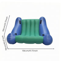 Inflatable Kids Sofa Ribbed Seat PVC Lounge Sofa Segmented Construction Seating