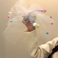 Fluffy Ball Veil Clip Cute Tulle Headpiece Clip Photo Prop for Women