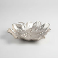 Metal Leaf Dish Zinc Alloy Leaf Shaped Tray Rustic Look Jewelry Dish for Dressing Table