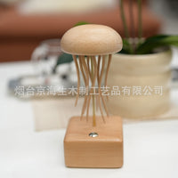 厂家直销水母实木手工机巧手作桌面摆件家居装饰生日礼物创意玩具