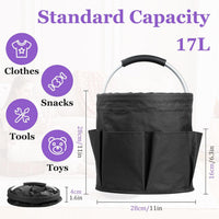 Foldable Outdoor Picnic Basket Storage Bag with Oxford Cloth