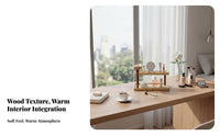 Tiered Wooden Display Rack adaptable Tiered Desktop Stand Natural Aesthetic
