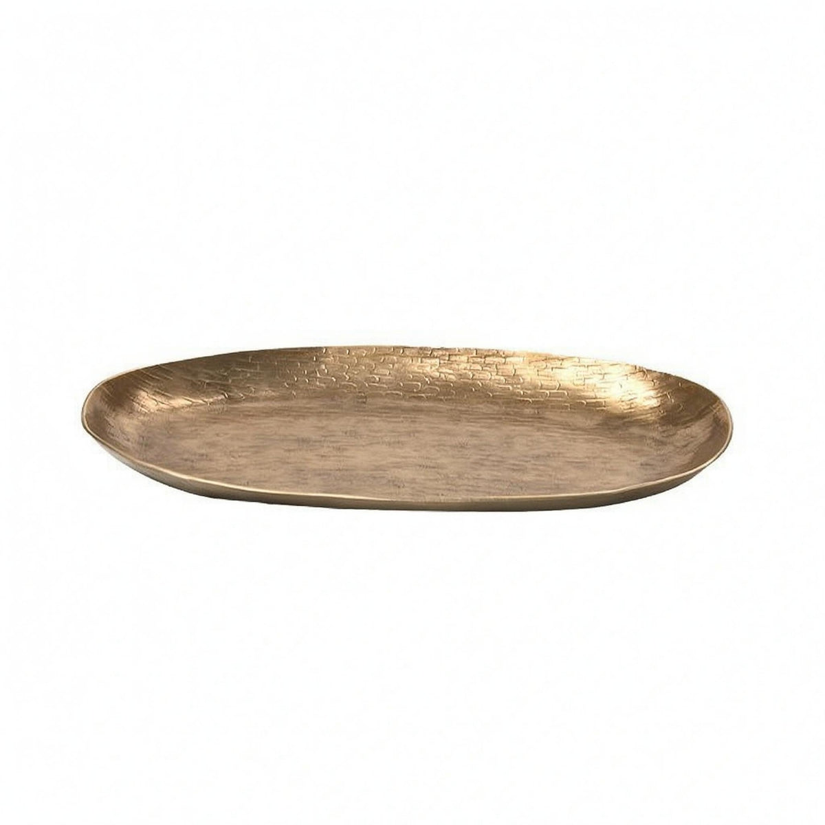 Gold Serving Tray Lustrous Finish Hammered Tray Decorative Serving Platter