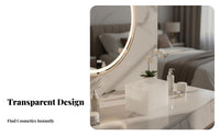 Multi-Compartment Vanity Tray Large Capacity Cosmetic Organizer Easy to Clean