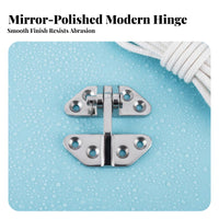 Sturdy Duty Stainless Steel Hinge Seaworthy Grade Boat Hinge Hardware Fitting Rust-Resistant Rustproof for Yacht
