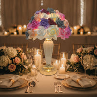 Table Lamp with Flower Lampshade Ambient Accent Light Elegant for Wedding