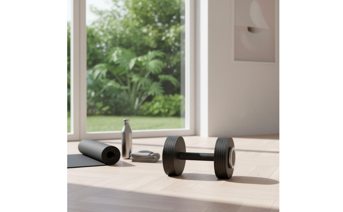 Multi Function 3 in 1 Dumbbell Set Space Saving Convertible Barbell Dumbbell Compact 3 in 1 Weight Set Easy to Keep-Away