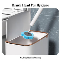 Toilet Brush Accesses Tight Corners Toilet Brush Set Hands Disposal
