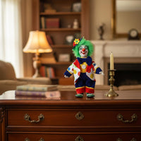 Ceramic Clown Figurine Artistic Carnival Clown Ornament Colorful