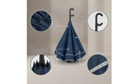 Automatic Close Inverted Umbrella Reflective Inverted Umbrella Large Windproof for Drivers, Commuters