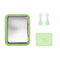 Rectangular Stainless Steel Tray Manual Rectangular Serving Platter Rounded Corners Tableware