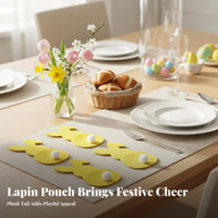 Reusable Easter rabbit Utensil Bag Festive Table Decor rabbitShaped Utensil Pocket adaptable Cutlery Holder Multi-Color Set for Restaurant Owners, Children, Event Planners, Family Gatherings, Home, Birthday Parties