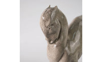 Standing Horse Resin Statue Horse Sculpture with Base Shiny Decor for Living Room, Entryway, Study
