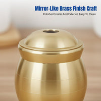 Brass Mortar and Pestle, Thickened Copper Bowl, Polished Surface, Multi-Size, Household Medicine Grinder