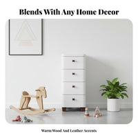 Space Saving Childrens Clothes Organizer Large Capacity Bedside Storage Cabinet Deepened Drawers Multi-Layer Storage Cabinet Rounded Corners for Apartment Dwellers, Homeowners, Bedroom, Playroom, Tight Areas, Living Room