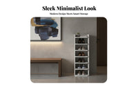 Space-Saving Multi-Layer Shoe Rack Small Footprint Multi-Tier Shoe Shelf Easy Assembly Household Storage Modern Design for Apartment Dwellers, Homeowners, Entryway, Hallway, Dorm Room, Bedroom
