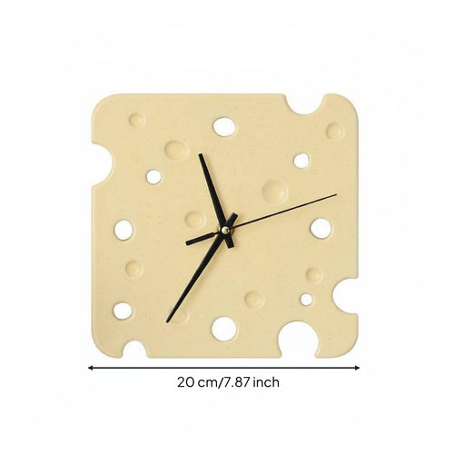 Cheese Shaped Timepiece Noiseless Movement House Decoration for Bedroom, Kitchen