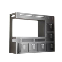 Wall-Attached Seasoning stand Rectangular Wall Seasoning Rack-Saving for Rental Kitchens