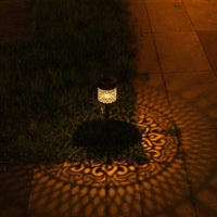 Solar Projection Light Hollow Pattern Decorative Wall Lantern Landscape Decor