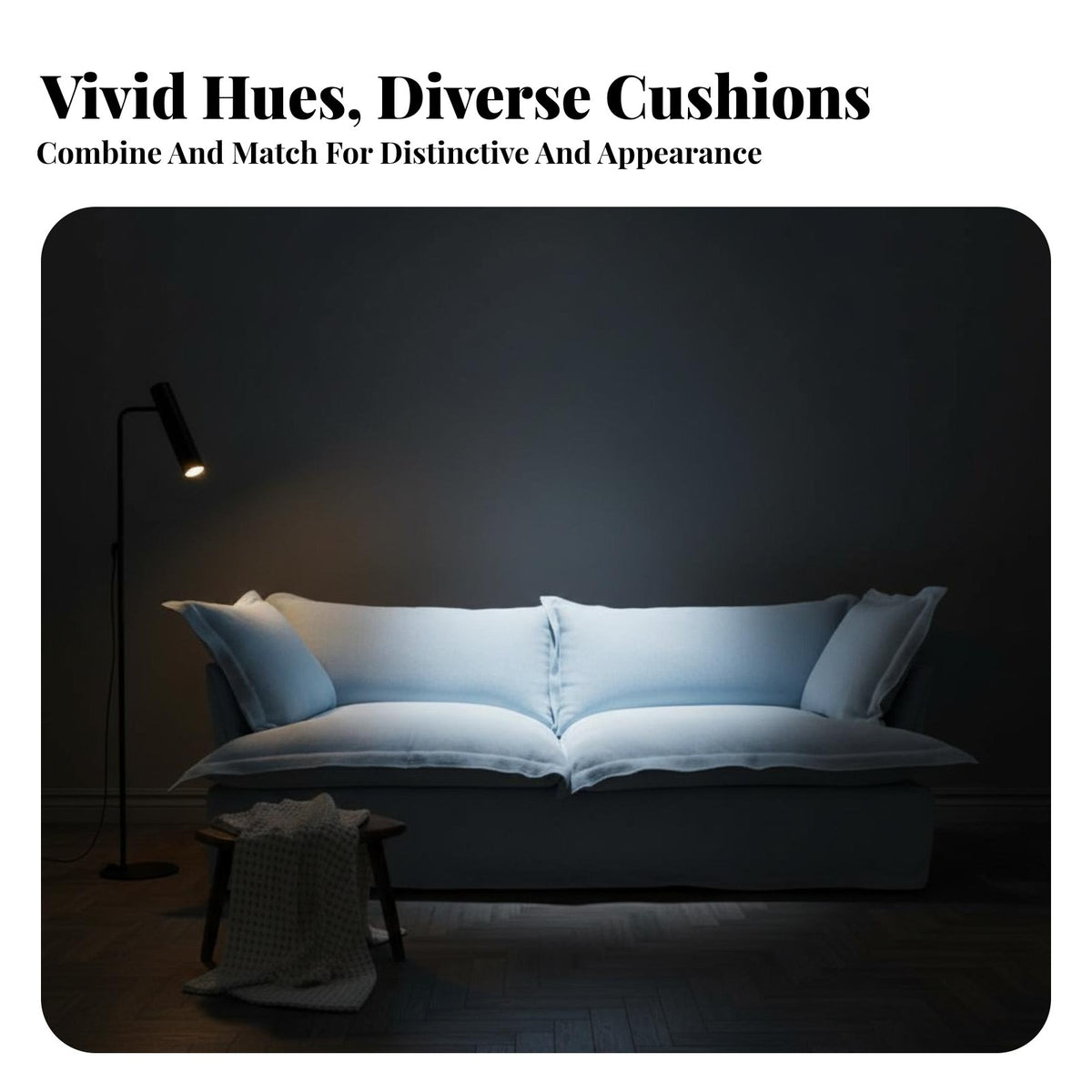 frill Skirt Sofa Apartment Size Couch with frilld Skirt exceptionally soft Loveseat for Young Adults, residents, Living Room, Lounge Area, Bedroom
