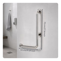 U Shaped Grab Bar Rustproof Toilet Support Rail Non-Slip for Disabled People