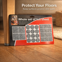 Felt Self-Adhesive Round Table Leg Floor Protectors, Heavy Duty Felt Pads for Chair Legs, Silent Anti-Scratch Table Protector for Home Use Office Use