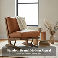 Wood Frame strap Chair Wabi-Sabi Design Indoor Furniture Retro design Comfy padding for Readers