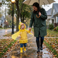 Kids Spacecraft Raincoat Waterproof Kids Duck Raincoat Water Resistant Cartoon Duck Rain Poncho for Preschoolers, Young Children, Outdoor Play