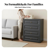 Minimalist Multi-Drawer Cabinet Large Capacity Multi-Compartment Credenza Modern Design sturdy Construction for Office Workers