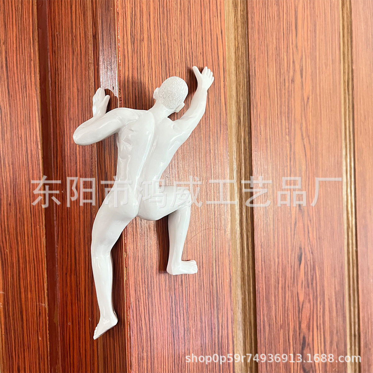 Resin Rock Climber Wall Sculpture - Dynamic Wall Art
