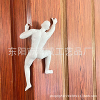 Resin Rock Climber Wall Sculpture - Dynamic Wall Art