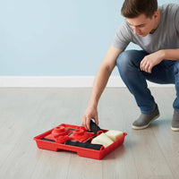 Rotating Handle Paint Roller Easy Cleanup Foam Paint Roller Kit Reusable Tray Painting Tool