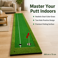 3m Putting Green Mat, Home Putting Green for putting Practice, Artificial Turf Mat for Indoor Outdoor Use