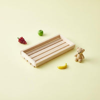 Natural Wood 1:12 Scale Dollhouse Tray Pre-Assembled Dollhouse Slatted Tray Versatile for Collectors