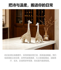 Resin Giraffe Figurine Nordic Luxury Living Room Entryway Desktop Decoration
