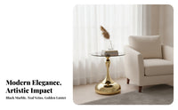 Home Furniture Metal Pedestal Bedside Table for Bedroom