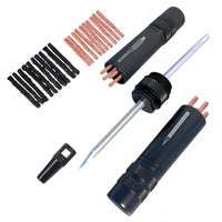 Aluminum Alloy Shell Tubeless Tire Plug Kit Portable Tubeless Tire Repair Kit Compact for Cyclists, Mountain Bikers, Trail Riding, Outdoor