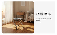 Sturdy Frame Foldable Bedside Commode Stable Support Folding Bedside Commode Non-Slip Feet Portable Toilet Easy to Clean for Pregnant Women, Disabled Individuals, People with Disabilities, Home Care, Bedroom, Travel