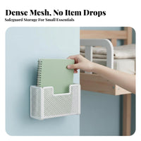Adhesive Bedside Organizer Space-Saving Hanging Basket Large Capacity
