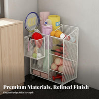 Fitness Mat Storage Rack Space Saving Home Gym Rolling Cart Large Capacity Home Gym Storage Cart for Yogis, Living Room