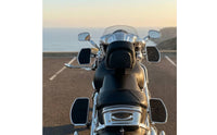 Wide Platform Motorcycle Footrests with Rubber Grip Grooved Motorcycle Footrests with Rubber Inlay Slim-Line Footrest Non-Slip for Motorcyclists, Cruiser Riders, Highway Cruising