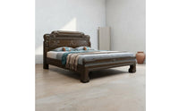 Classical Chinese Style Bed Mortise and Tenon Joinery Rosewood Foundation Bed Thickened Frame for Couples
